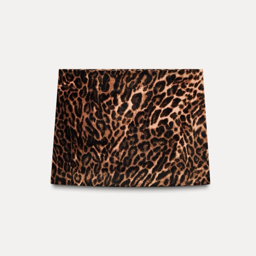 NWOT Zara leopard mini skirt 4764/502
